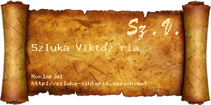 Szluka Viktória névjegykártya