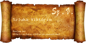 Szluka Viktória névjegykártya